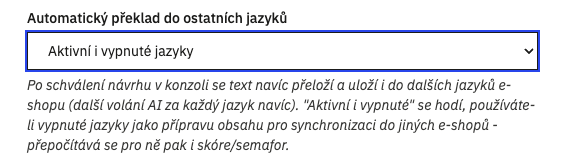 Překlad do více jazyků dle nastavení v PrestaShopu